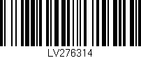 Código de barras (EAN, GTIN, SKU, ISBN): 'LV276314'
