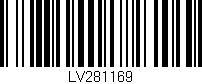 Código de barras (EAN, GTIN, SKU, ISBN): 'LV281169'