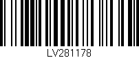 Código de barras (EAN, GTIN, SKU, ISBN): 'LV281178'