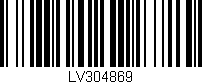 Código de barras (EAN, GTIN, SKU, ISBN): 'LV304869'