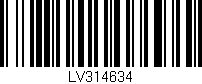 Código de barras (EAN, GTIN, SKU, ISBN): 'LV314634'