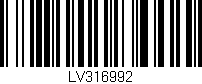 Código de barras (EAN, GTIN, SKU, ISBN): 'LV316992'