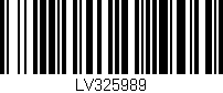 Código de barras (EAN, GTIN, SKU, ISBN): 'LV325989'