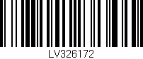 Código de barras (EAN, GTIN, SKU, ISBN): 'LV326172'