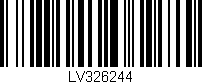 Código de barras (EAN, GTIN, SKU, ISBN): 'LV326244'
