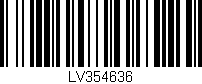 Código de barras (EAN, GTIN, SKU, ISBN): 'LV354636'