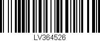 Código de barras (EAN, GTIN, SKU, ISBN): 'LV364526'