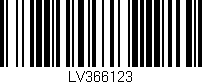 Código de barras (EAN, GTIN, SKU, ISBN): 'LV366123'