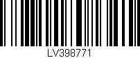 Código de barras (EAN, GTIN, SKU, ISBN): 'LV398771'