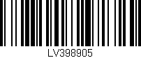 Código de barras (EAN, GTIN, SKU, ISBN): 'LV398905'