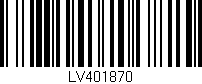Código de barras (EAN, GTIN, SKU, ISBN): 'LV401870'