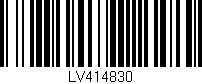 Código de barras (EAN, GTIN, SKU, ISBN): 'LV414830'