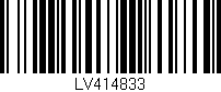Código de barras (EAN, GTIN, SKU, ISBN): 'LV414833'