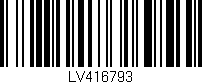 Código de barras (EAN, GTIN, SKU, ISBN): 'LV416793'