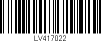 Código de barras (EAN, GTIN, SKU, ISBN): 'LV417022'