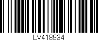 Código de barras (EAN, GTIN, SKU, ISBN): 'LV418934'