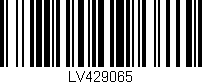 Código de barras (EAN, GTIN, SKU, ISBN): 'LV429065'