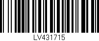 Código de barras (EAN, GTIN, SKU, ISBN): 'LV431715'