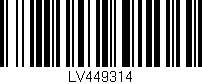 Código de barras (EAN, GTIN, SKU, ISBN): 'LV449314'