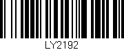Código de barras (EAN, GTIN, SKU, ISBN): 'LY2192'