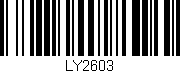 Código de barras (EAN, GTIN, SKU, ISBN): 'LY2603'