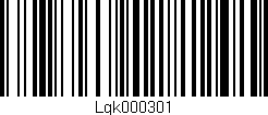 Código de barras (EAN, GTIN, SKU, ISBN): 'Lgk000301'