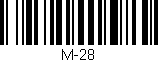 Código de barras (EAN, GTIN, SKU, ISBN): 'M-28'