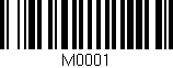 Código de barras (EAN, GTIN, SKU, ISBN): 'M0001'