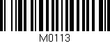 Código de barras (EAN, GTIN, SKU, ISBN): 'M0113'