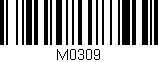 Código de barras (EAN, GTIN, SKU, ISBN): 'M0309'