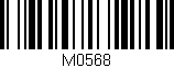 Código de barras (EAN, GTIN, SKU, ISBN): 'M0568'