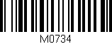 Código de barras (EAN, GTIN, SKU, ISBN): 'M0734'