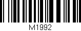 Código de barras (EAN, GTIN, SKU, ISBN): 'M1992'