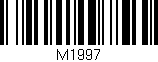 Código de barras (EAN, GTIN, SKU, ISBN): 'M1997'