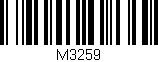 Código de barras (EAN, GTIN, SKU, ISBN): 'M3259'
