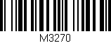 Código de barras (EAN, GTIN, SKU, ISBN): 'M3270'