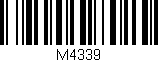 Código de barras (EAN, GTIN, SKU, ISBN): 'M4339'