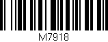 Código de barras (EAN, GTIN, SKU, ISBN): 'M7918'