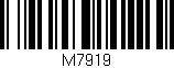 Código de barras (EAN, GTIN, SKU, ISBN): 'M7919'