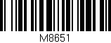 Código de barras (EAN, GTIN, SKU, ISBN): 'M8651'