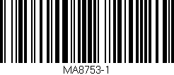 Código de barras (EAN, GTIN, SKU, ISBN): 'MA8753-1'