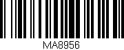 Código de barras (EAN, GTIN, SKU, ISBN): 'MA8956'