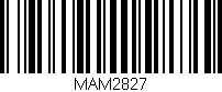 Código de barras (EAN, GTIN, SKU, ISBN): 'MAM2827'
