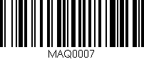 Código de barras (EAN, GTIN, SKU, ISBN): 'MAQ0007'