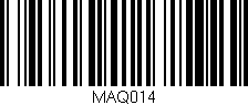 Código de barras (EAN, GTIN, SKU, ISBN): 'MAQ014'
