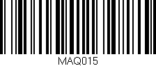 Código de barras (EAN, GTIN, SKU, ISBN): 'MAQ015'