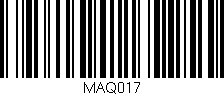 Código de barras (EAN, GTIN, SKU, ISBN): 'MAQ017'