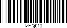 Código de barras (EAN, GTIN, SKU, ISBN): 'MAQ018'