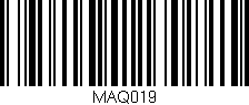 Código de barras (EAN, GTIN, SKU, ISBN): 'MAQ019'