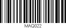 Código de barras (EAN, GTIN, SKU, ISBN): 'MAQ022'